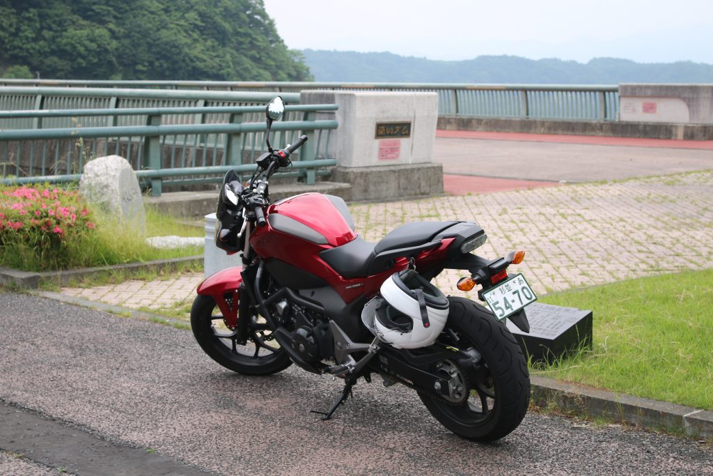 NC750Sの記念撮影＠浦山ダム