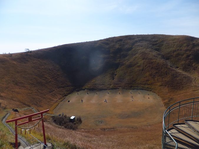 大室山の火口跡（2020年12月）