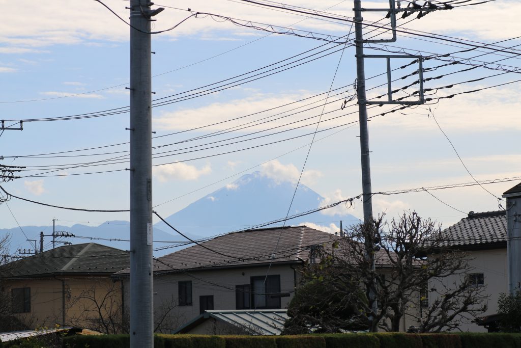 某所から南を望むと富士山（2020年11月）