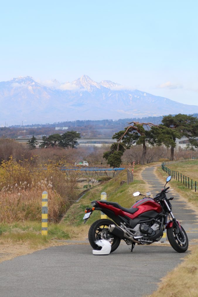 NC750Sと八ヶ岳（2020年11月）