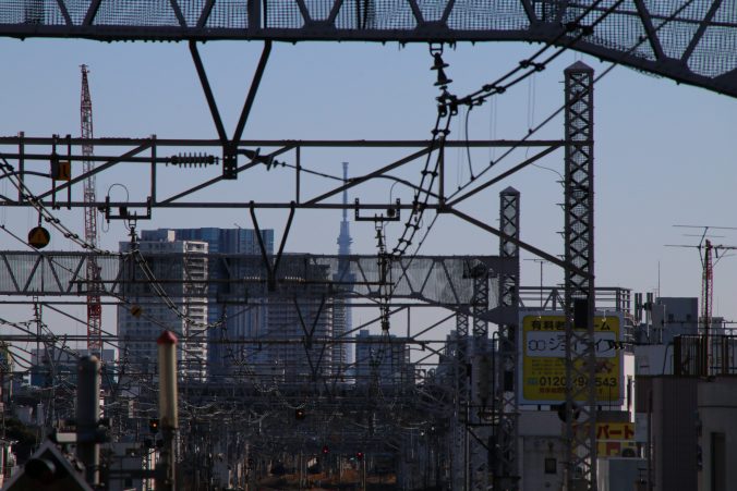 某駅からスカイツリー（２０２１年１月）