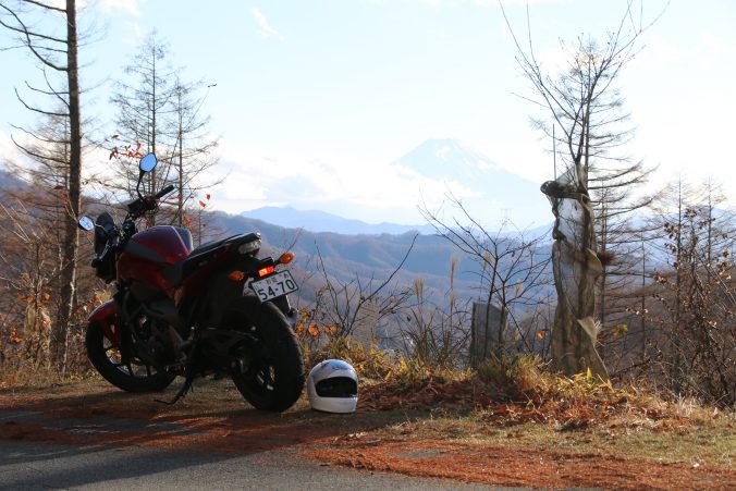 富士山、大菩薩湖、NC750S