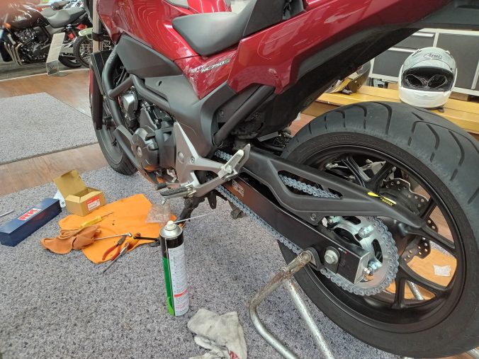 チェーン、前後スプロケ交換終了