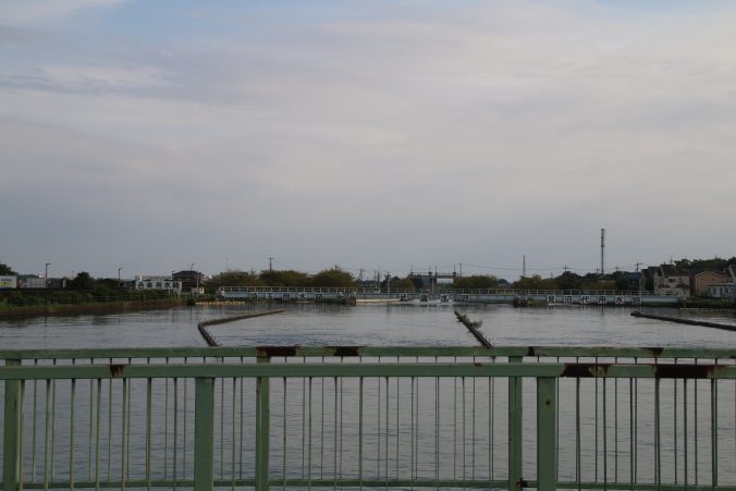 各用水路への分岐点（2022年9月）