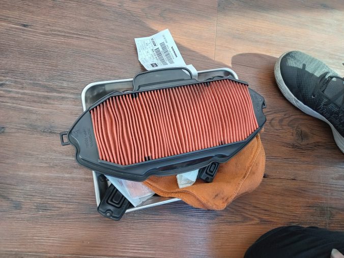 NC750Sのエアクリーナー（2022年11月）