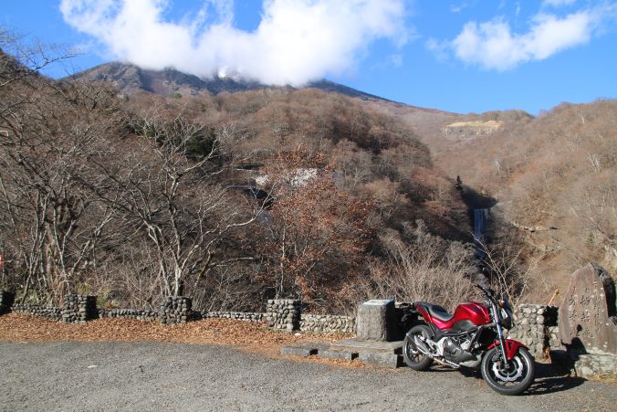 男体山、方等上流砂防堰堤、方等滝、NC750S（2022年11月）