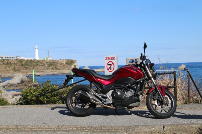 犬吠埼灯台とNC750S（2023年1月）