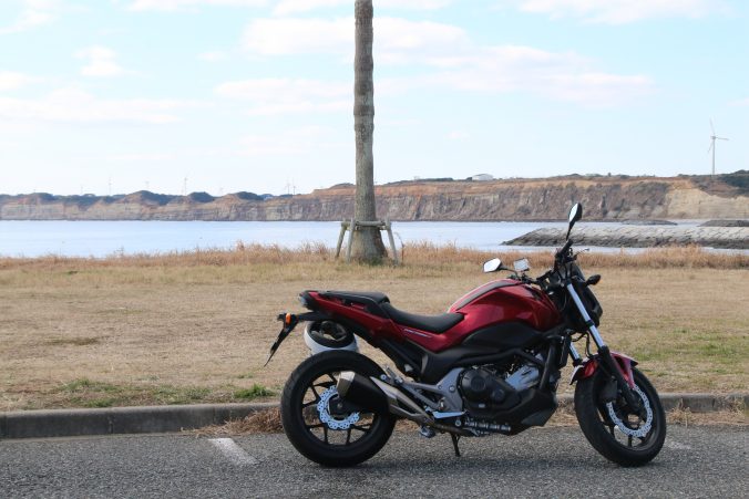 屏風ヶ浦とNC750S（2023年1月）