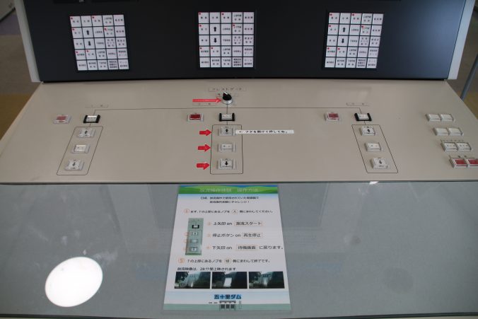 操作を体験出来るダムコン模型（2023年4月）