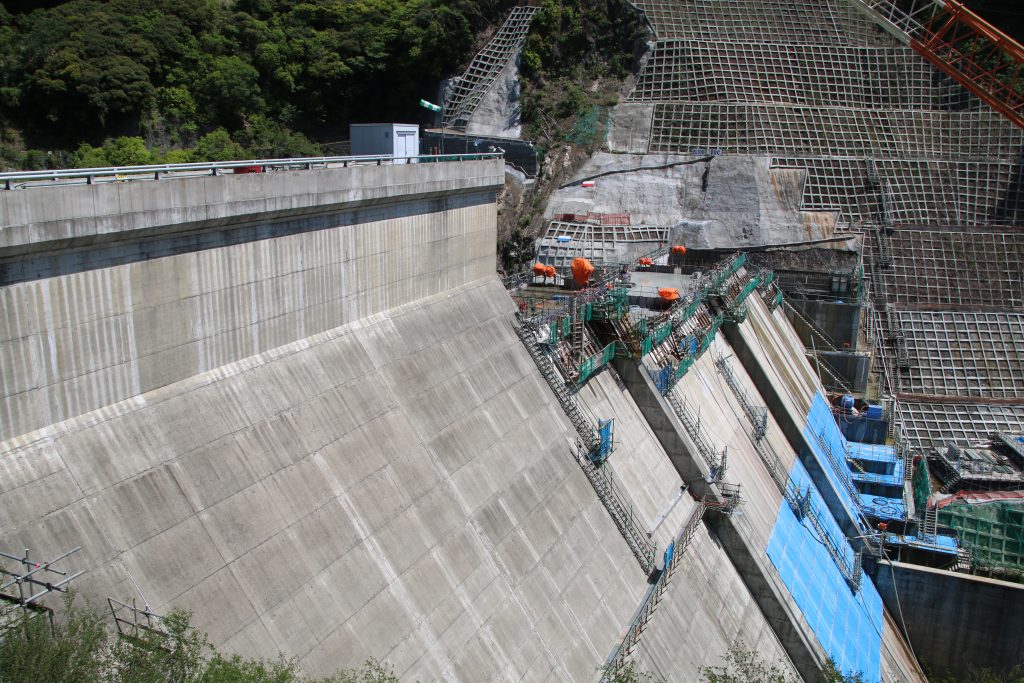 建設中の和食ダム（2023年5月）