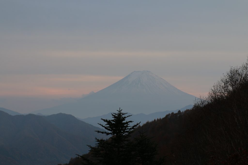 柳沢峠から富士山を望む（2023年11月）
