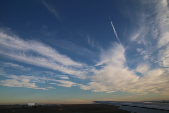 朝の羽田空港（2023年12月）