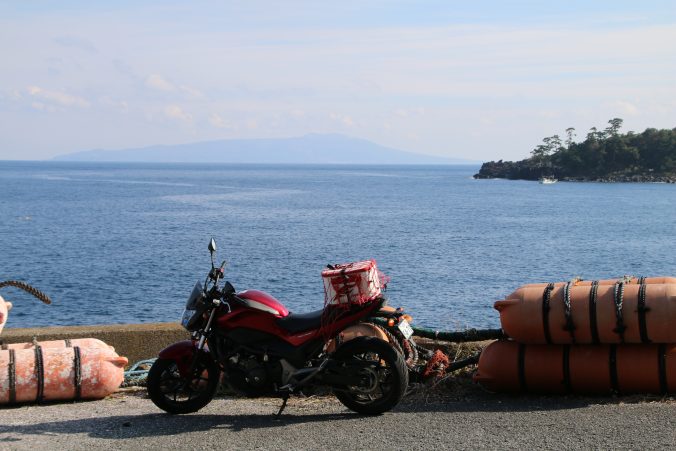 伊豆大島、城ケ崎、NC750S（2024年2月）