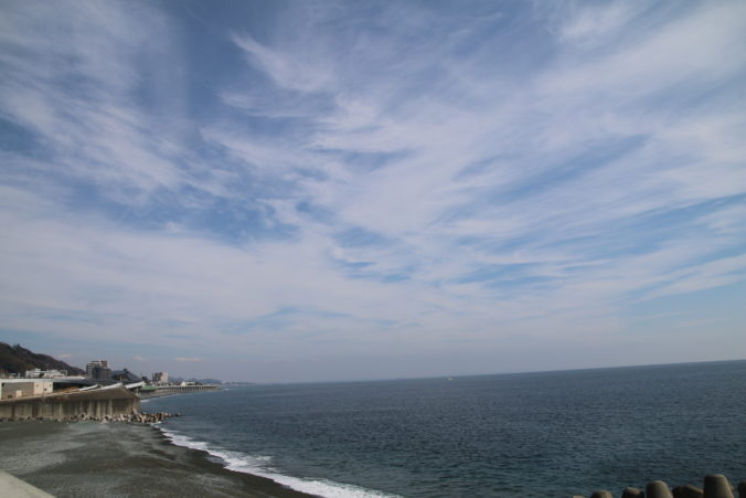 西湘PAから大磯方面を望む（2026年2月）