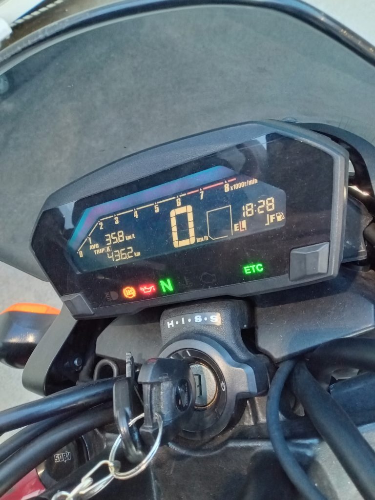 実家最寄りIC到着時のメーター（2026年4月）